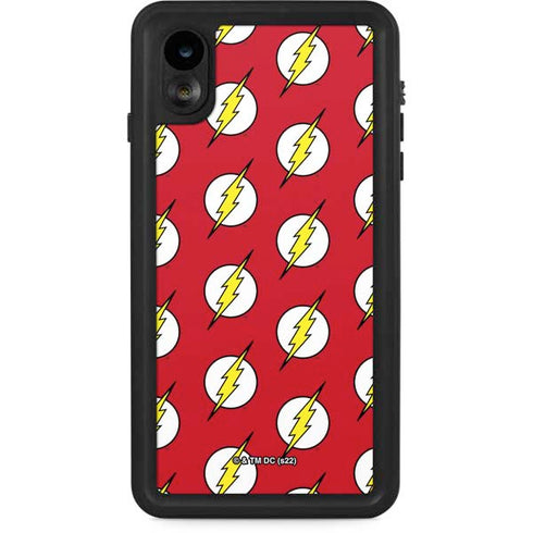 DC Comics The Flash Logo Pattern iPhone XR Waterproof Case
