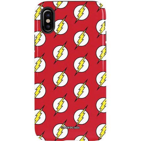 DC Comics The Flash Logo Pattern iPhone XS Pro Case