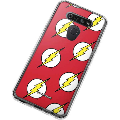 DC Comics The Flash Logo Pattern LG K51/Q51 Clear Case