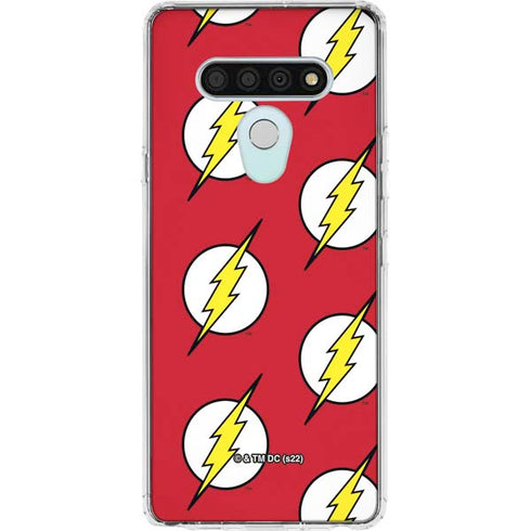 DC Comics The Flash Logo Pattern LG Stylo 6 Clear Case
