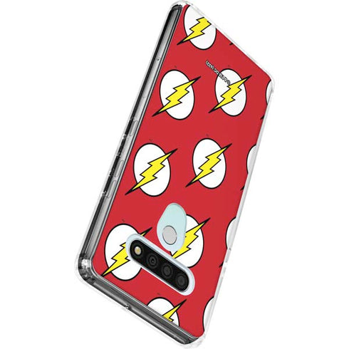 DC Comics The Flash Logo Pattern LG Stylo 6 Clear Case