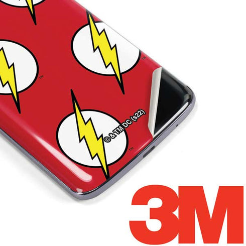 DC Comics The Flash Logo Pattern Moto E5 Plus Skin