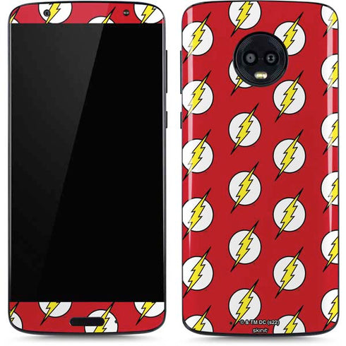 DC Comics The Flash Logo Pattern Moto G6 Skin