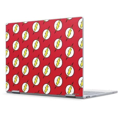 DC Comics The Flash Logo Pattern Pixelbook Skin