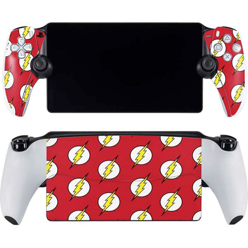 DC Comics The Flash Logo Pattern PlayStation Portal Remote Player Skin