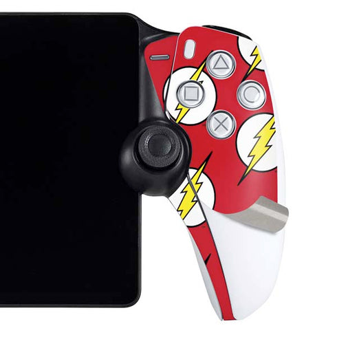 DC Comics The Flash Logo Pattern PlayStation Portal Remote Player Skin