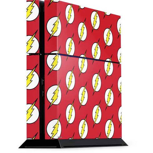 DC Comics The Flash Logo Pattern PS4 Console Skin