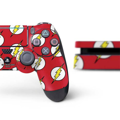 DC Comics The Flash Logo Pattern PS4 Slim Bundle Skin