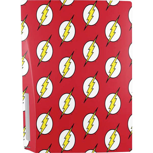 DC Comics The Flash Logo Pattern PS5 Console Skin
