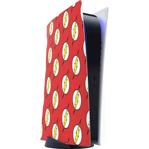 DC Comics The Flash Logo Pattern PS5 Digital Edition Console Skin