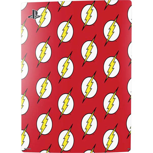 DC Comics The Flash Logo Pattern PS5 Digital Edition Console Skin
