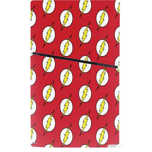 DC Comics The Flash Logo Pattern PS5 Slim Digital Edition Bundle Skin