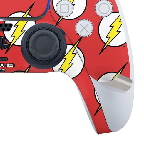 DC Comics The Flash Logo Pattern PS5 Slim Digital Edition Bundle Skin