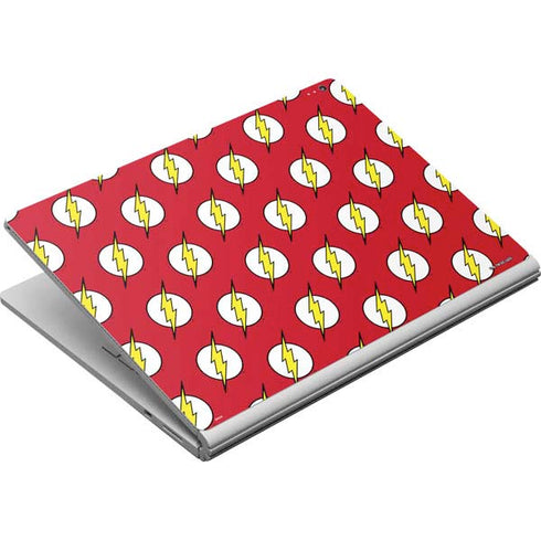 DC Comics The Flash Logo Pattern Surface Book Skin