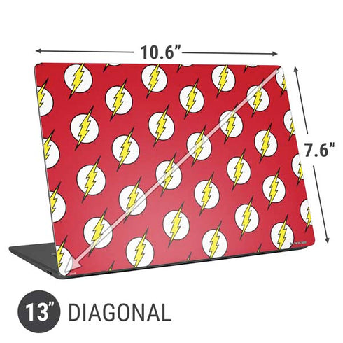DC Comics The Flash Logo Pattern Universal Laptop 13in (10.6 x 7.6in) Skin