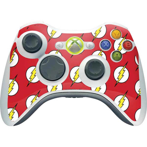 DC Comics The Flash Logo Pattern Xbox 360 Wireless Controller Skin