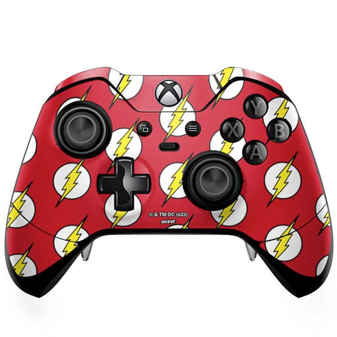 DC Comics The Flash Logo Pattern Xbox One Elite Controller Skin