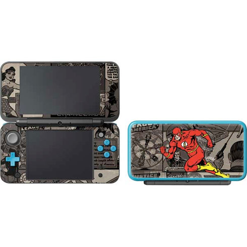 DC Comics The Flash Vintage Action pose pattern Nintendo 2DS XL (2017) Skin