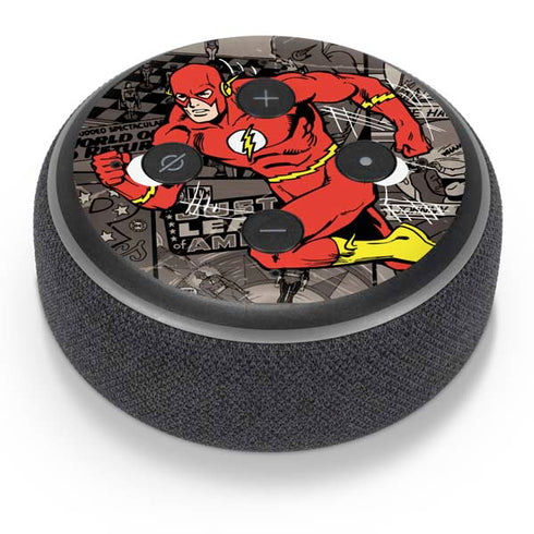 DC Comics The Flash Vintage Action pose pattern Amazon Echo Dot Skin