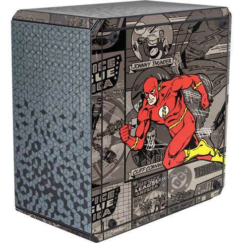 DC Comics The Flash Vintage Action pose pattern Cooler Master MasterBox Q300L Mini Tower Skin