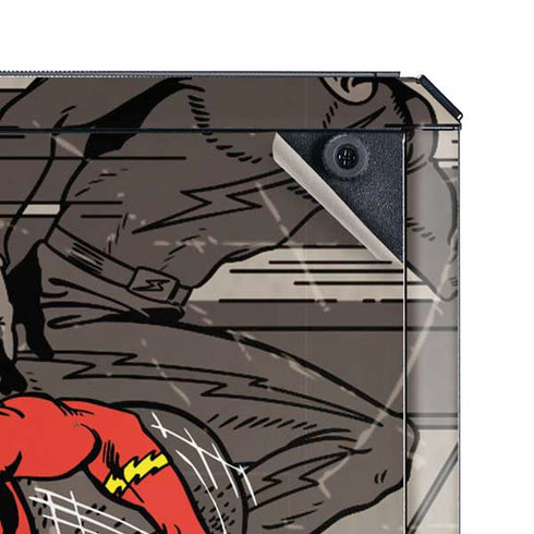DC Comics The Flash Vintage Action pose pattern Cooler Master MasterBox Q300L Mini Tower Skin