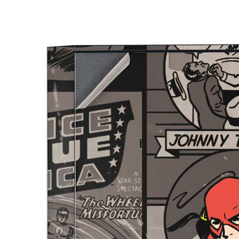 DC Comics The Flash Vintage Action pose pattern Corsair 4000D Tempered Glass Mid-Tower ATX Case Skin