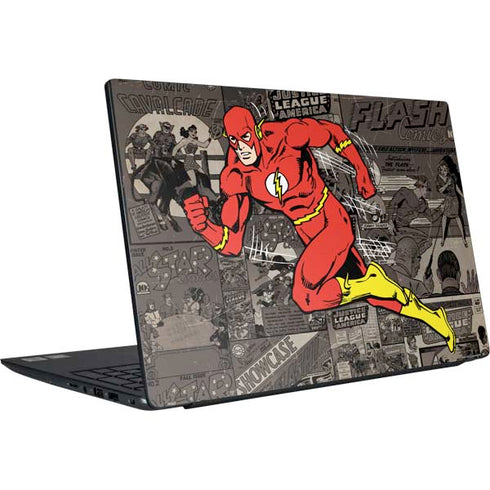 DC Comics The Flash Vintage Action pose pattern Dell Vostro Skin
