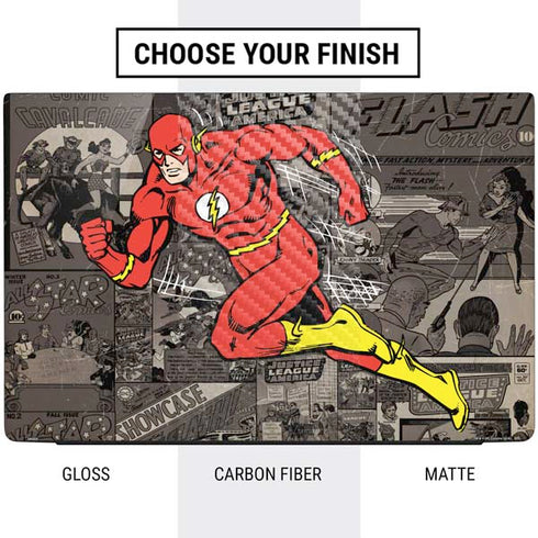 DC Comics The Flash Vintage Action pose pattern Dell Vostro Skin