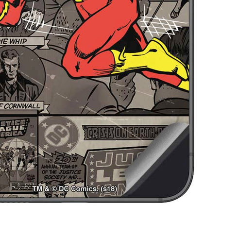 DC Comics The Flash Vintage Action pose pattern Galaxy A14 5G Skin