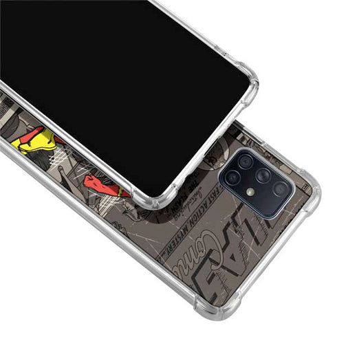 DC Comics The Flash Vintage Action pose pattern Galaxy A51 5G Clear Case