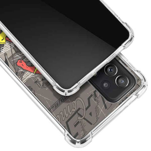 DC Comics The Flash Vintage Action pose pattern Galaxy A52 5G Clear Case