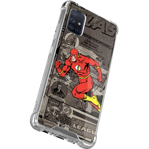 DC Comics The Flash Vintage Action pose pattern Galaxy A71 5G Clear Case