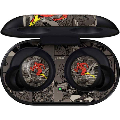 DC Comics The Flash Vintage Action pose pattern Galaxy Buds Skin