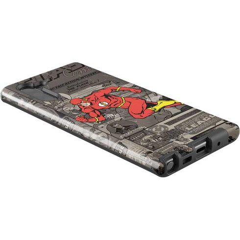DC Comics The Flash Vintage Action pose pattern Galaxy Note 10 Pro Case
