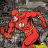 DC Comics The Flash Vintage Action pose pattern Galaxy Note 8 Skin