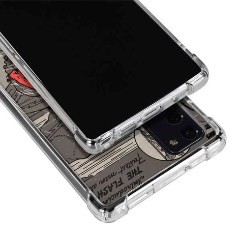 DC Comics The Flash Vintage Action pose pattern Galaxy Note20 5G Clear Case