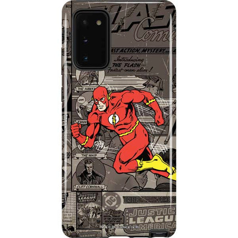 DC Comics The Flash Vintage Action pose pattern Galaxy Note20 5G Pro Case