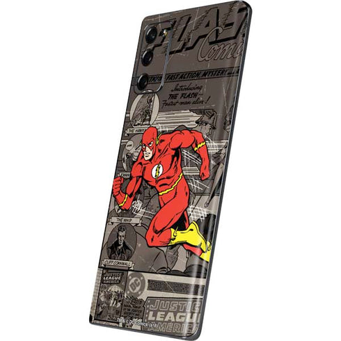 DC Comics The Flash Vintage Action pose pattern Galaxy Note20 5G Skin