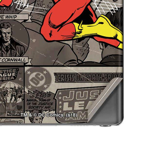 DC Comics The Flash Vintage Action pose pattern Galaxy Note20 5G Skin