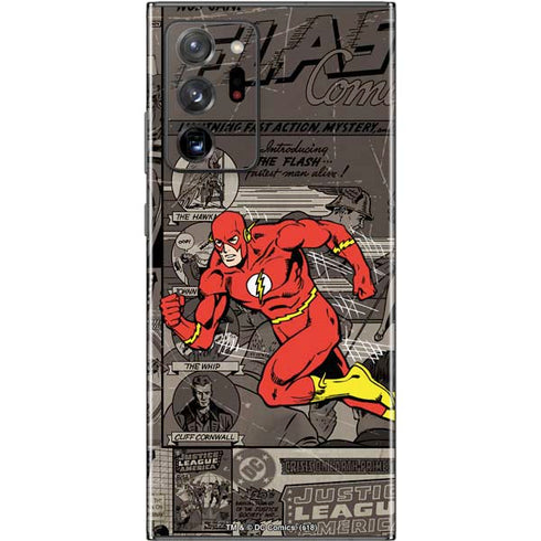 DC Comics The Flash Vintage Action pose pattern Galaxy Note20 Ultra 5G Skin