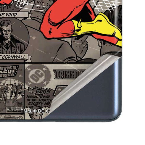DC Comics The Flash Vintage Action pose pattern Galaxy S20 Fan Edition Skin