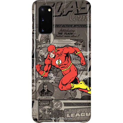 DC Comics The Flash Vintage Action pose pattern Galaxy S20 Lite Case