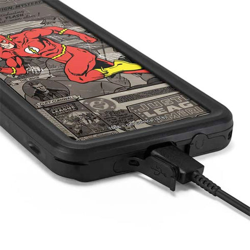 DC Comics The Flash Vintage Action pose pattern Galaxy S20 Waterproof Case