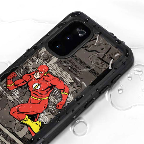 DC Comics The Flash Vintage Action pose pattern Galaxy S20 Waterproof Case