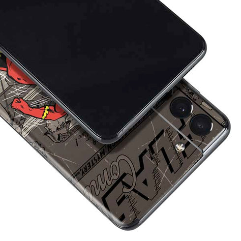 DC Comics The Flash Vintage Action pose pattern Galaxy S21 5G Skin