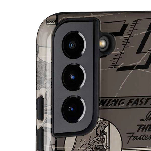 DC Comics The Flash Vintage Action pose pattern Galaxy S22 Plus Pro Case