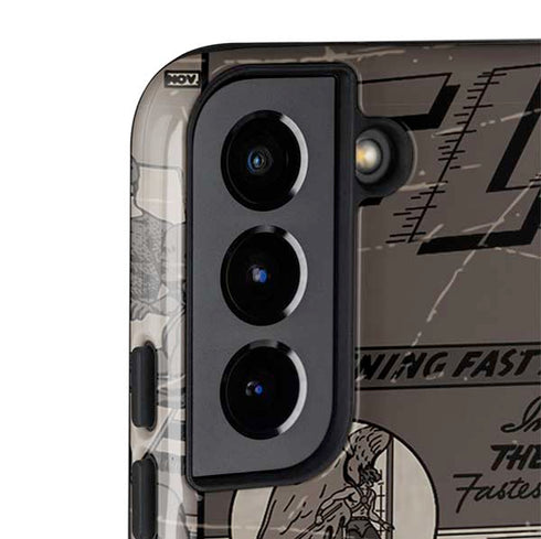 DC Comics The Flash Vintage Action pose pattern Galaxy S22 Pro Case