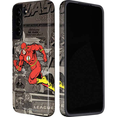 DC Comics The Flash Vintage Action pose pattern Galaxy S22 Pro Case