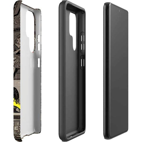 DC Comics The Flash Vintage Action pose pattern Galaxy S22 Ultra Pro Case