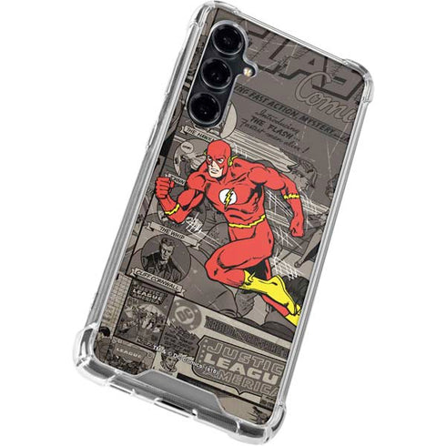 DC Comics Flash Mixed Media Galaxy S23 FE Clear Case